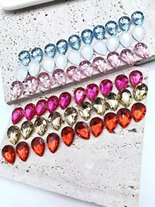 60pcs Water-Drop Shaped DIY Hair Accessory Hair Clips Claw Clips Hair Slide Hair Barrettes