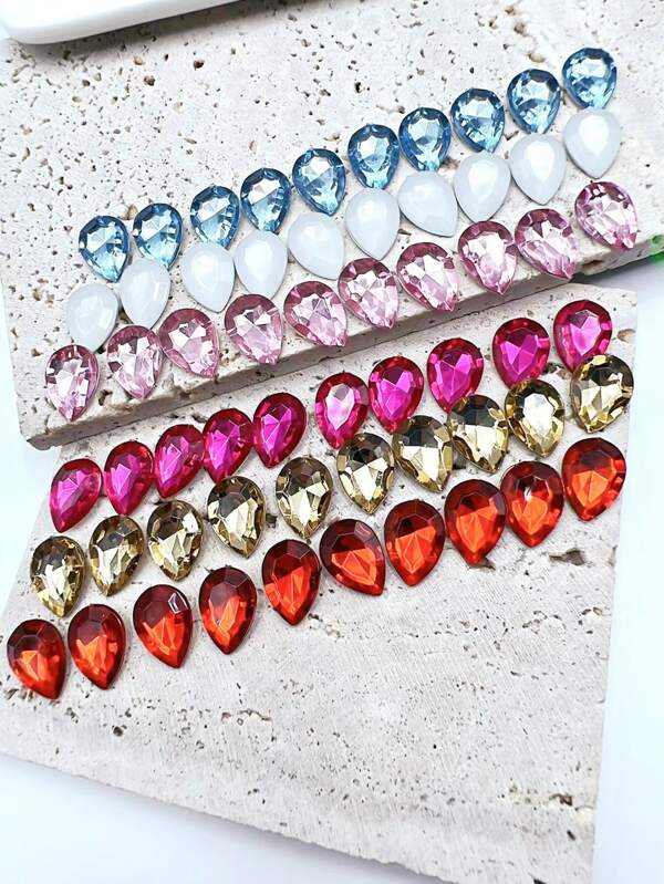 60pcs Water-Drop Shaped DIY Hair Accessory Hair Clips Claw Clips Hair Slide Hair Barrettes