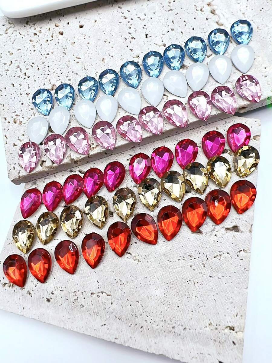 60pcs Water-Drop Shaped DIY Hair Accessory Hair Clips Claw Clips Hair Slide Hair Barrettes