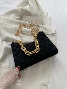Glitter, Shiny, Luxury, Glamorous, Elegant, Exquisite Velvet Minimalist Bag For Girls, Women, College Students, Rookies & White-Collar Workers For Party, Prom, Wedding, Shopping - Black - View 2