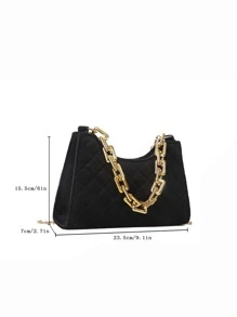 Glitter, Shiny, Luxury, Glamorous, Elegant, Exquisite Velvet Minimalist Bag For Girls, Women, College Students, Rookies & White-Collar Workers For Party, Prom, Wedding, Shopping - Black - View 3