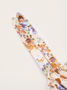 SHEIN MOD Plus Allover Floral Print Knot Front Cami Dress - Multicolor - View 3