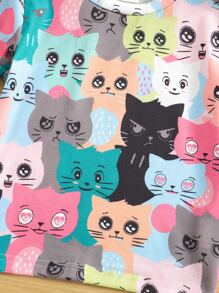 SHEIN 小女童卡通圖案T恤 - 彩色 - 查看 5