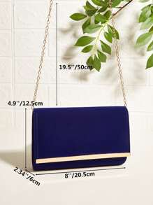 时尚、优雅、精致、安静奢华 闪光、闪亮、奢华、迷人、优雅、精致金属装饰天鹅绒链条翻盖方形包 适合女孩、女士、大学生、新秀和白领 适合派对、舞会、婚礼晚宴包、优雅水钻、晚宴包 方形包 适合派对女孩、女士、新娘 非常适合派对、婚礼、舞会、晚宴/宴会 送给女性的最佳礼物 - 寶藍色 - 查看 3