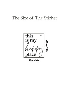 1pc Slogan Graphic Wall Sticker - Black - View 5