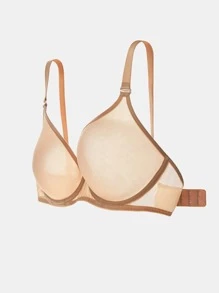 LUVLETTE Sheer Vitality Mesh Support Bra - Apricot - View 3