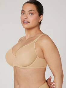 LUVLETTE Sheer Vitality Mesh Support Bra - Apricot - View 8