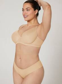 LUVLETTE Sheer Vitality Mesh Support Bra - Apricot - View 10