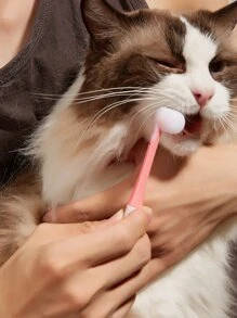 Silicone Pet Toothbrush - Pink - View 1