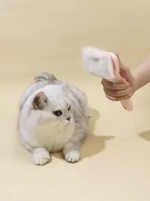 1pc Pet Hair Remover Brush - Baby Pink - View 1