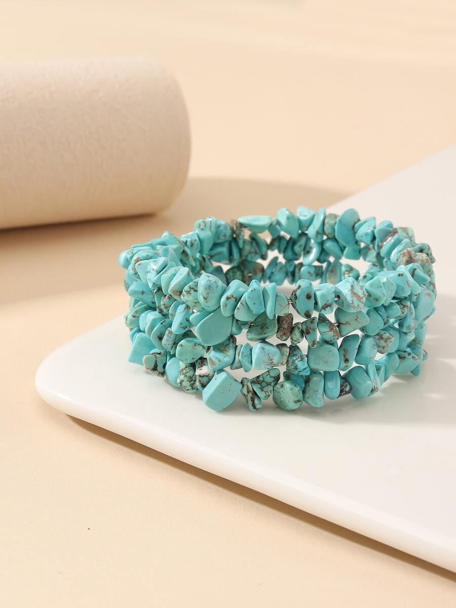 Turquoise Decor Layered Bracelet