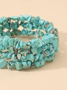 Turquoise Decor Layered Bracelet