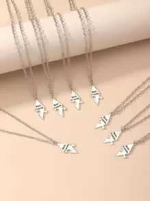 8 件裝最好的朋友拼圖吊墜項鍊套裝,非常適合朋友禮物、畢業紀念品