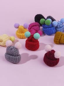 1 Piece, Hamster Small Animal Decorative Woolen Hat, Random Color - Multicolor - View 4