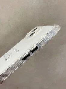 字母圖案透明手機殼附帶繩子 - 灰色 - 查看 3