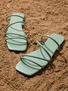 Sandalias minimalista - Verde Oliva - Ver 2