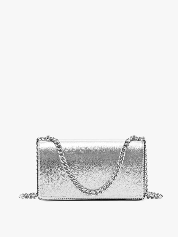 Bolsa Quadrada Casual e Comercial Metálica com Corrente Minimalista e Leve para Meninas Adolescentes, Mulheres, Estudantes Universitárias, Iniciantes e Profissionais, Perfeita Para Escritório, Faculdade, Trabalho, Agenda, Outdoors, Viagens, Passeios, em Estilo Despojado, Punk e Urbano