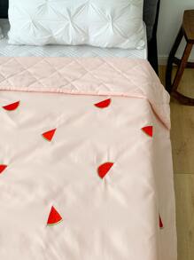 Watermelon Embroidered Bedspread - Pink - View 4