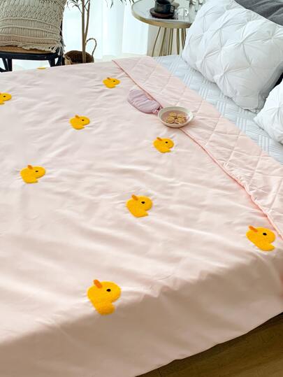 Duck Embroidered Bedspread