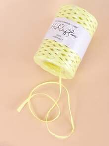 1roll Solid Color Raffia Yarn - Yellow - View 2