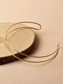 Solid Minimalist Choker - Yellow Gold - View 1