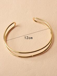 Solid Minimalist Choker - Yellow Gold - View 4