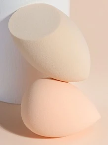 2pcs Water Drop Shape & Olive Cut Shape Makeup Sponge Set That Expand With Water - Multicolor - View 3