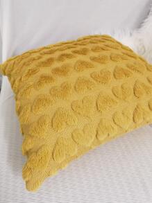 1pc Heart Tufted Cushion Cover Without Filler - Yellow - View 6