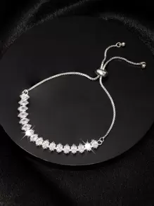 Pulsera zirconia cúbica - Plateado - Ver 1