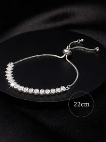 Pulsera zirconia cúbica - Plateado - Ver 4