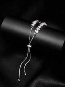 Pulsera zirconia cúbica - Plateado - Ver 5