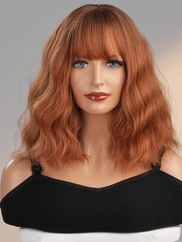 HAIRCUBE 12 Inch MultiColor Wavy Brown Curly Wigs Hair Beautiful