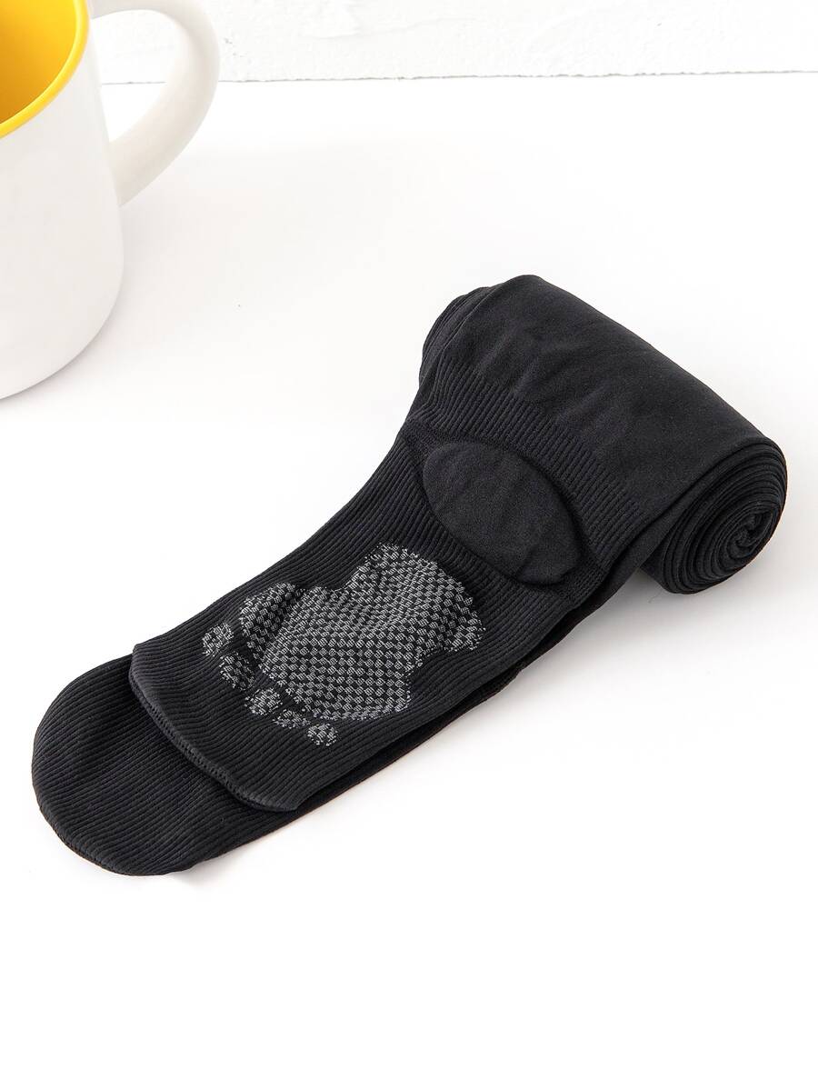 Quần tất in hình chân cho bé gái mới biết đi - màu đen - Xem 1