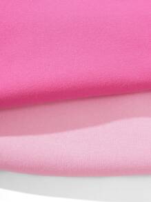 SHEIN Unity Two Tone Kangaroo Pocket Drawstring Thermal Lined Hoodie - Multicolor - View 3