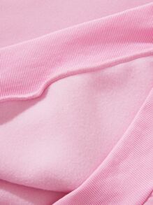 SHEIN Unity Two Tone Kangaroo Pocket Drawstring Thermal Lined Hoodie - Multicolor - View 5