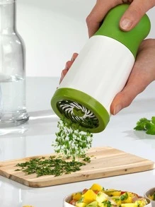 1入組塑料切碎器雙色家用蔬菜切碎器適用於廚房