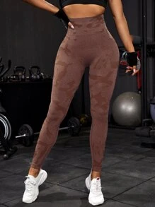Powerista Quần Leggings Thể thao Nữ Đồ họa - Cà phê nâu - Xem 2