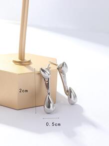 Water-drop Earring Jackets - Silver - View 4