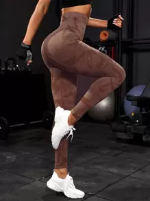 Powerista Quần Leggings Thể thao Nữ Đồ họa - Cà phê nâu - Xem 3