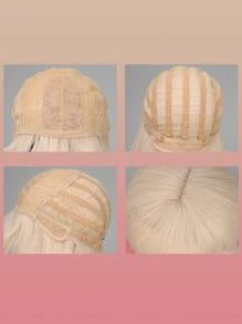 Long Straight Synthetic Wig With Bangs - Multicolor - View 7