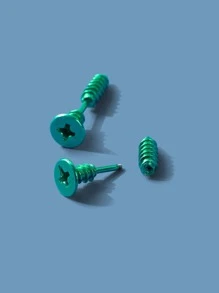 ROMWE Street Life 1 par Pendientes de botón de color al azar - Multicolor - Ver 3