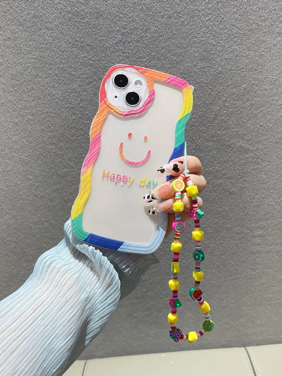 Cartoon Face Phone Case With Lanyard For IPhone 11,IPhone 13,IPhone 14