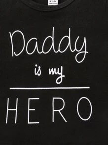 Baby Boy Slogan Graphic Tee - Black - View 5