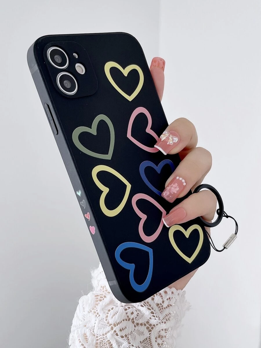 心形图案手机壳，国际版，非国内版 - 彩色 - 查看 1