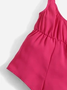 SHEIN 嬰兒單肩連身短褲 - 西瓜粉 - 查看 4