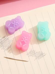 5入組卡通小熊形狀橡皮 - 彩色 - 查看 2