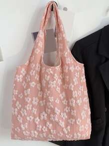 Đúng mốt Màu thuần Hoa Dệt hoa Túi mua hàng bằng vải , Đối với phụ nữ , & Cổ cồn trắng Công nhân
工人 , Đối với Giáo viên Món quà , Cho cô gái , Cô gái tuổi teen , Đối với Lady , Cho Nữ Dung lượng lớn Đối với - Hồng - Xem 2