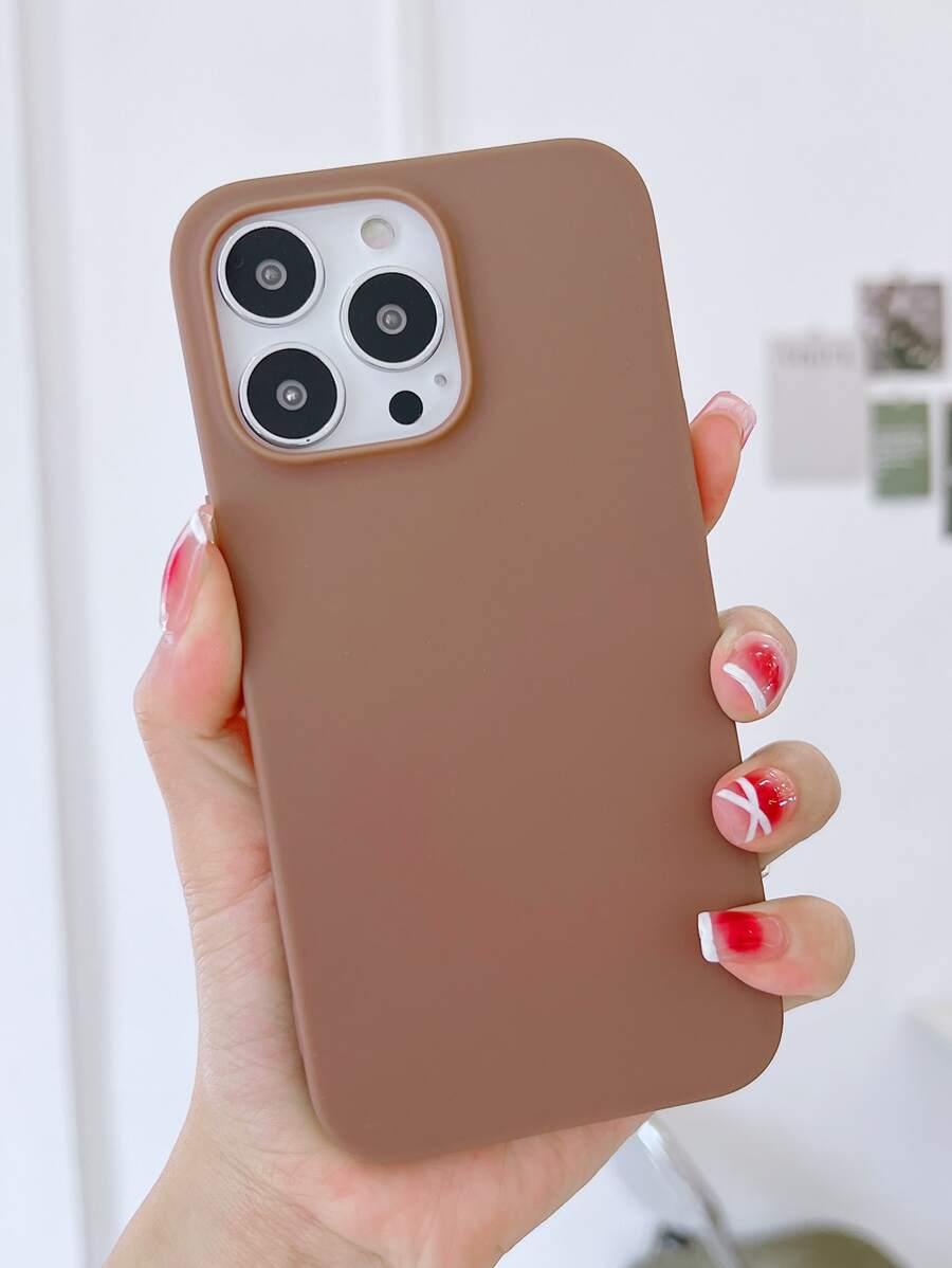 vỏ điện thoại màu đặc - màu nâu - Xem 1