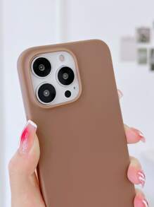 vỏ điện thoại màu đặc - màu nâu - Xem 3