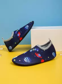 男孩星球印花水襪 - 寶藍色 - 查看 2